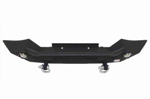 Jeep Wrangler TJ Front Bumper - Fishbone Offroad - Heavy Duty Winch with LED's - Black Textured Powdercoat - `97-`06